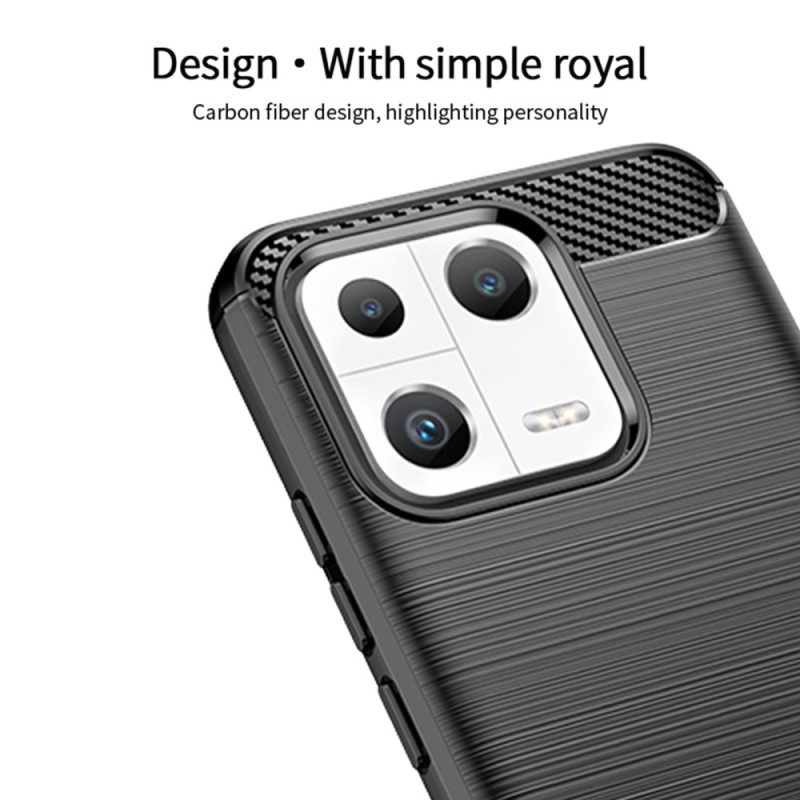 Cover Xiaomi 13 Fibra Di Carbonio Spazzolata Mofi
