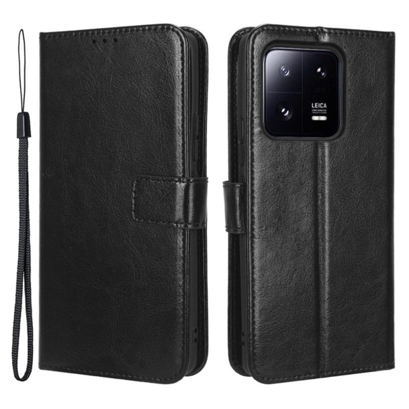 Custodia in pelle Xiaomi 13 Cinturino In Ecopelle