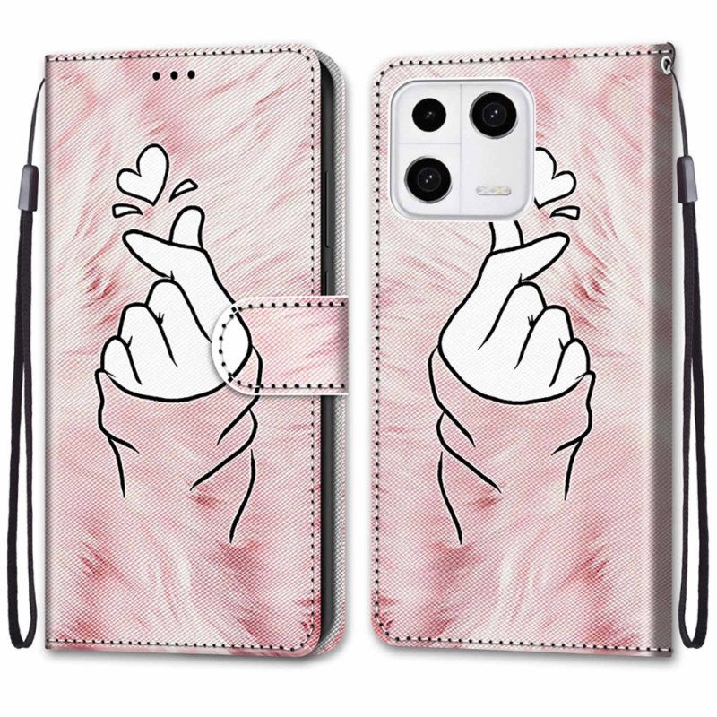 Custodia in pelle Xiaomi 13 Cuore Del Dito