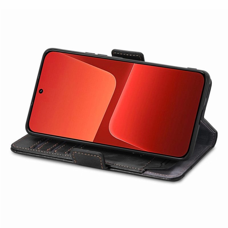 Custodia in pelle Xiaomi 13 Doppia Chiusura Bicolore