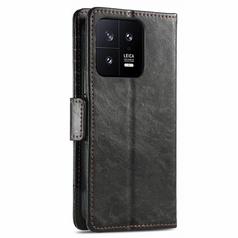 Custodia in pelle Xiaomi 13 Doppia Chiusura Bicolore