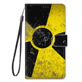 Custodia in pelle Xiaomi 13 Giallo E Nero