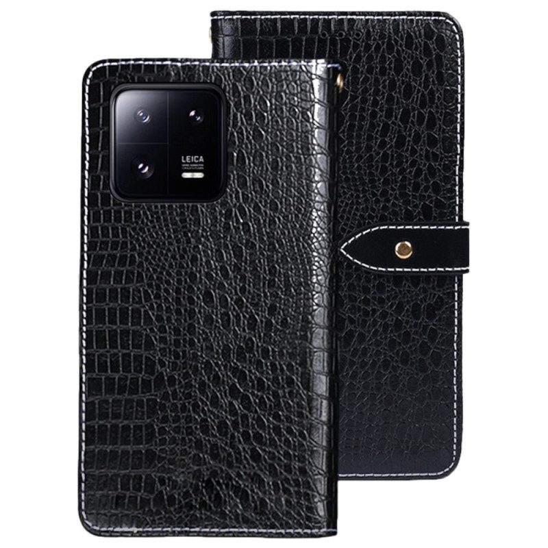Custodia in pelle Xiaomi 13 Idewei Coccodrillo
