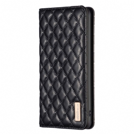 Folio Cover Xiaomi 13 Custodia in pelle Binfen Colore Stile Trapuntato