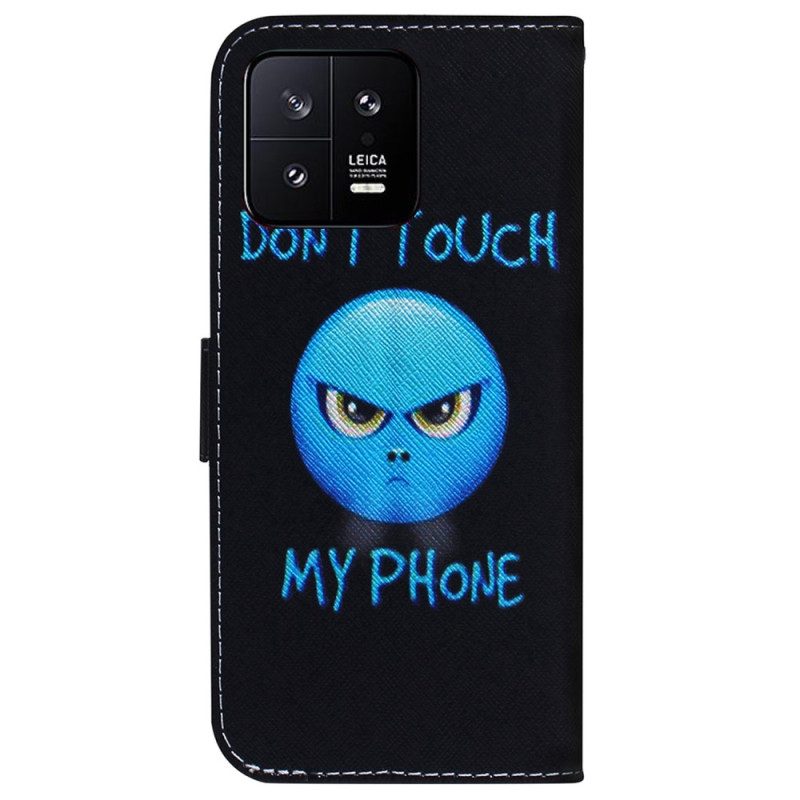 Folio Cover Xiaomi 13 Telefono Emoji Con Cordino