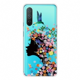 Cover OnePlus Nord CE 5G Capelli Fioriti Trasparenti