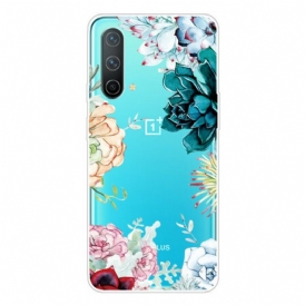 Cover OnePlus Nord CE 5G Fiori Dell'acquerello Senza Soluzione Di Continuità