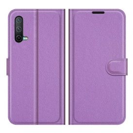 Custodia in pelle OnePlus Nord CE 5G Classico Effetto Litchi