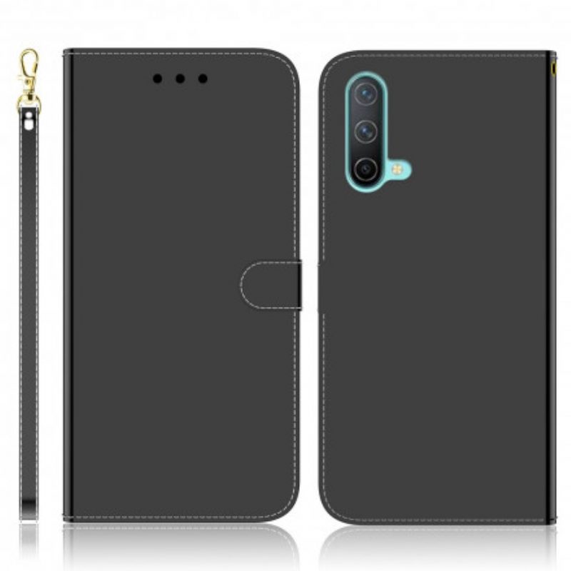 Custodia in pelle OnePlus Nord CE 5G Copri Specchietto In Ecopelle