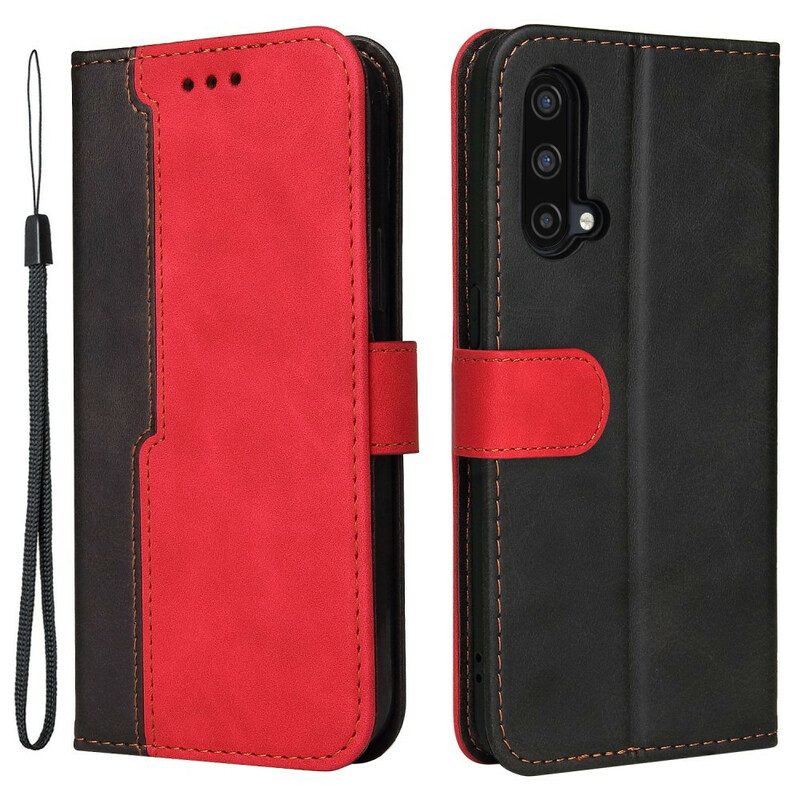 Custodia in pelle OnePlus Nord CE 5G Ecopelle Bicolore Colorata