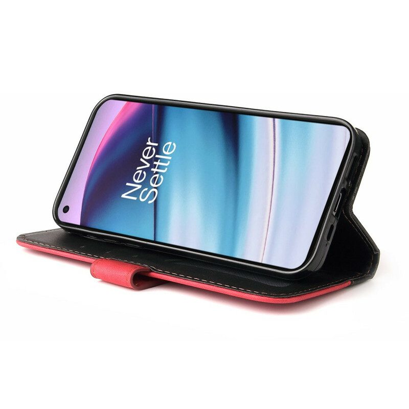 Custodia in pelle OnePlus Nord CE 5G Ecopelle Bicolore Colorata