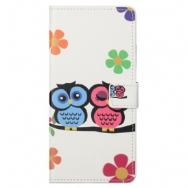 Folio Cover OnePlus Nord CE 5G Coppia Di Gufi