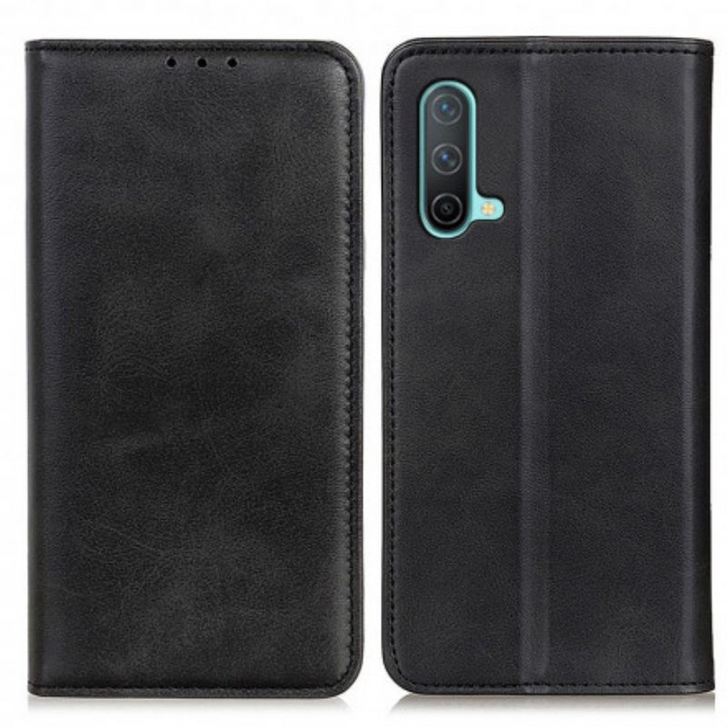 Folio Cover OnePlus Nord CE 5G Custodia in pelle Cuoio Spaccato