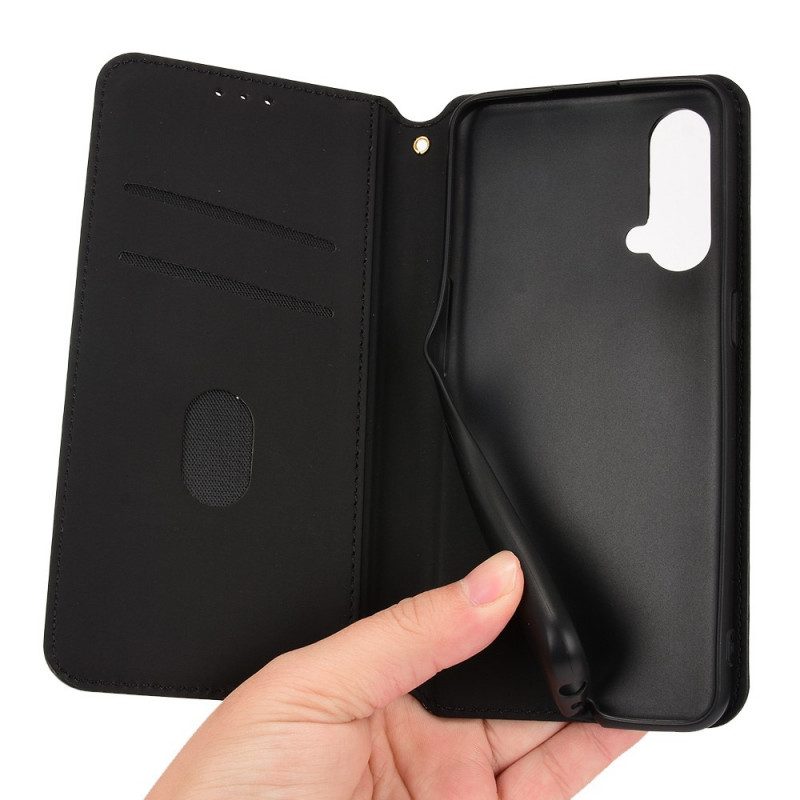 Folio Cover OnePlus Nord CE 5G Custodia in pelle Effetto Pelle Diamante