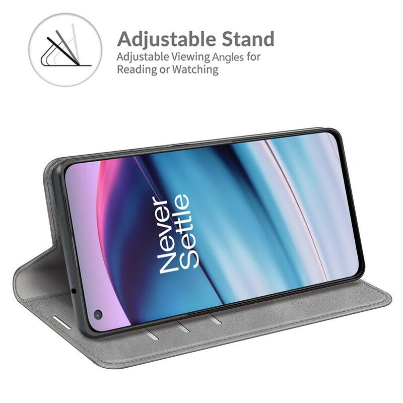 Folio Cover OnePlus Nord CE 5G Custodia in pelle Tocco Di Pelle