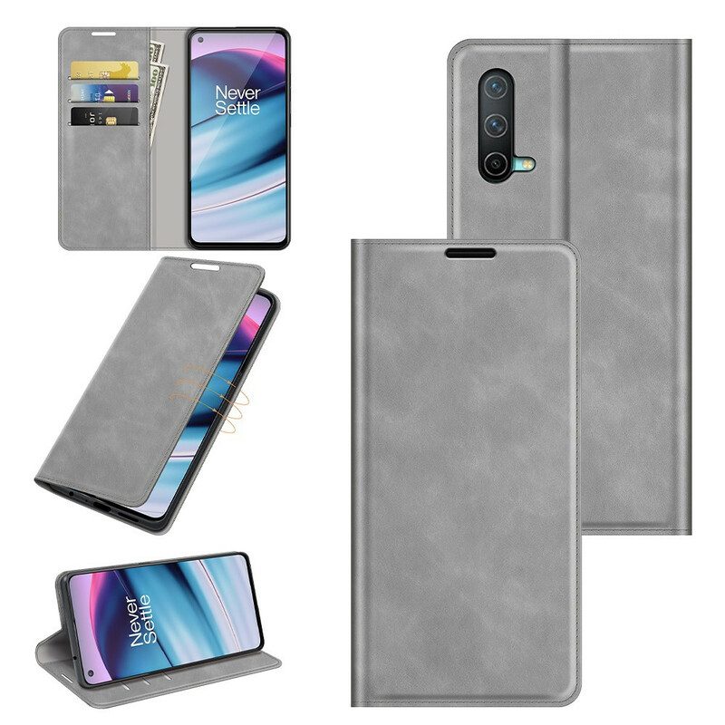 Folio Cover OnePlus Nord CE 5G Custodia in pelle Tocco Di Pelle