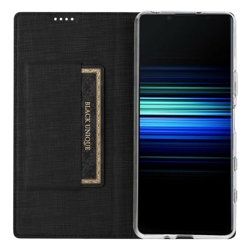 Folio Cover Sony Xperia 5 II Custodia in pelle Vili Dmx Testurizzato