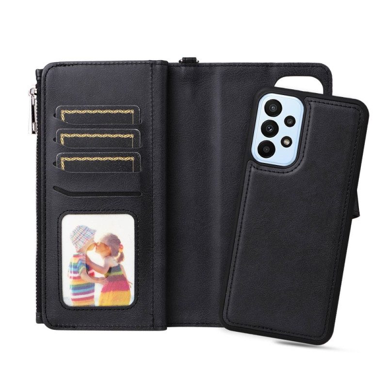 Cover Samsung Galaxy A23 5G Portafoglio Portafoglio Staccabile