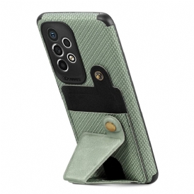 Cover Samsung Galaxy A23 5G Staffa Porta Carte In Fibra Di Carbonio