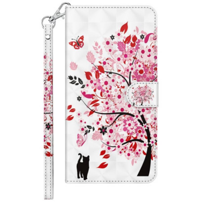 Custodia A Portafoglio Samsung Galaxy A23 5G Albero Di Rose Strappy