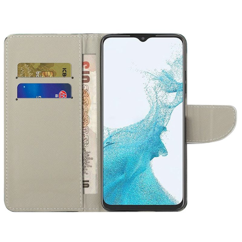Custodia in pelle Samsung Galaxy A23 5G Albero Di Fogliame Verde