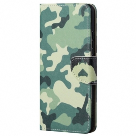 Custodia in pelle Samsung Galaxy A23 5G Camuffamento Militare