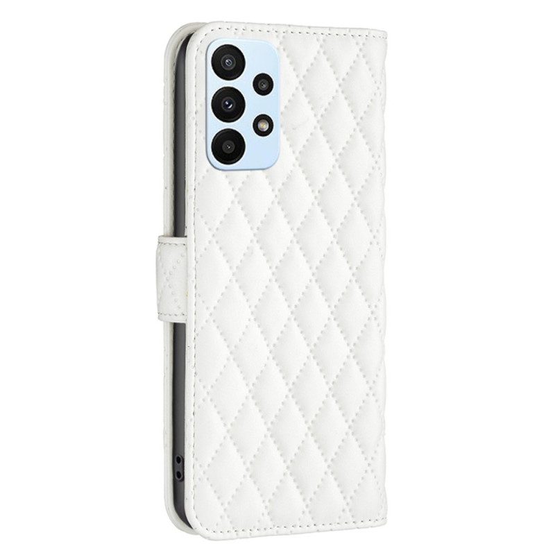 Custodia in pelle Samsung Galaxy A23 5G Colore Binfen Trapuntato