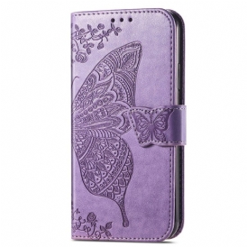 Custodia in pelle Samsung Galaxy A23 5G Farfalla Barocca