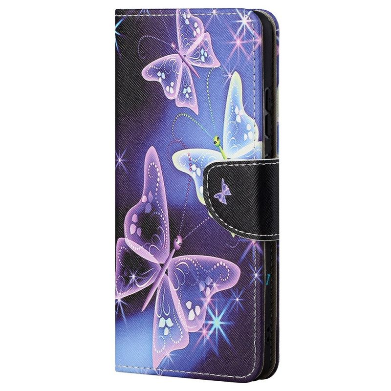 Custodia in pelle Samsung Galaxy A23 5G Farfalle Magiche