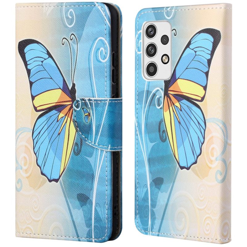 Custodia in pelle Samsung Galaxy A23 5G Farfalle Magiche