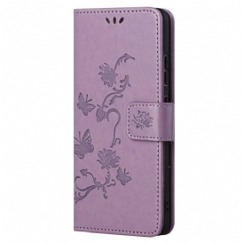 Custodia in pelle Samsung Galaxy A23 5G Graziosi Fiori Strappy