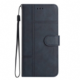 Custodia in pelle Samsung Galaxy A23 5G Linee Di Cinturino Effetto Pelle