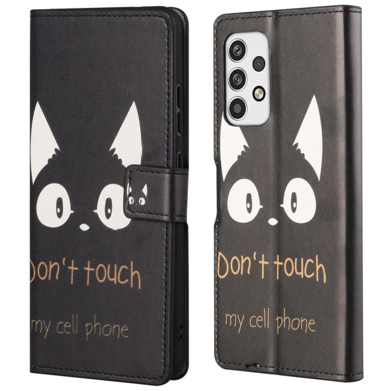 Custodia in pelle Samsung Galaxy A23 5G Non Toccare Il Mio Cellulare