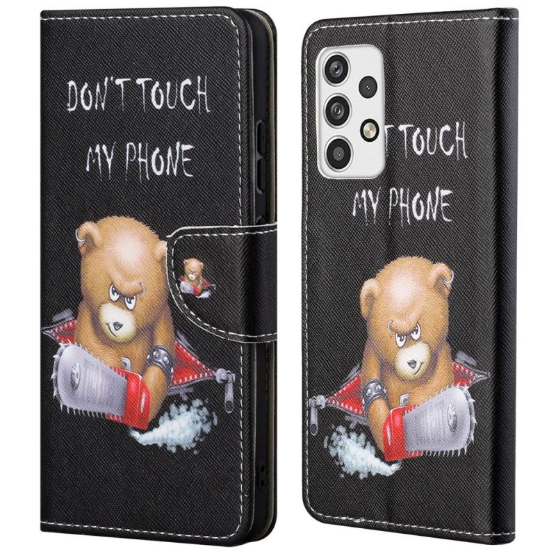 Custodia in pelle Samsung Galaxy A23 5G Orso Pericoloso
