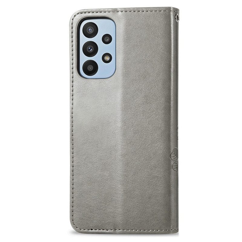 Custodia in pelle Samsung Galaxy A23 5G Piccoli Fiori