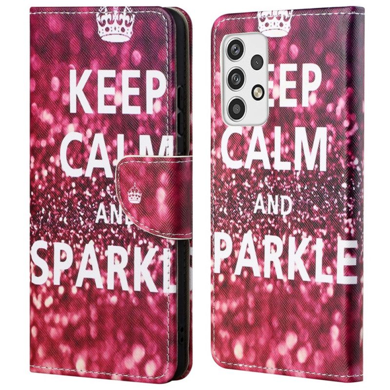 Custodia in pelle Samsung Galaxy A23 5G Stai Calmo