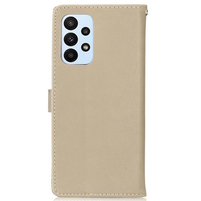 Custodia in pelle Samsung Galaxy A23 5G Stile Classico