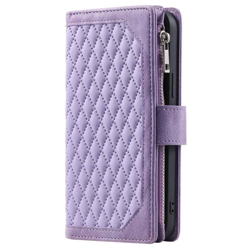 Custodia in pelle Samsung Galaxy A23 5G Stile Trapuntato