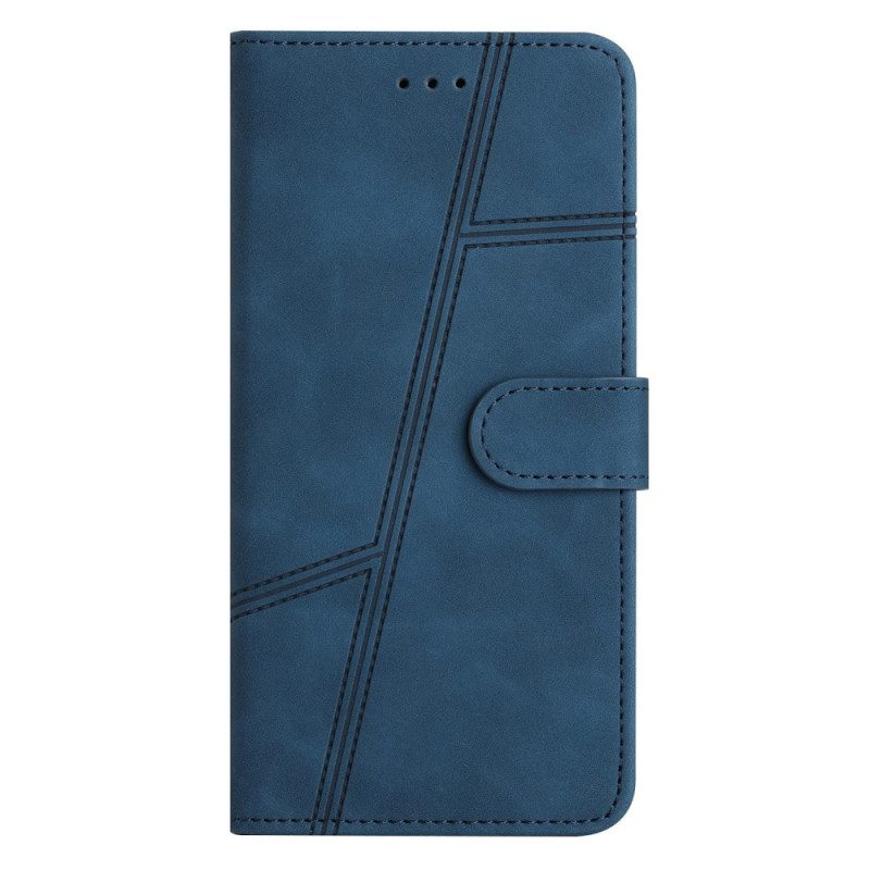 Custodia in pelle Samsung Galaxy A23 5G Strappy Stile Geometrico In Pelle