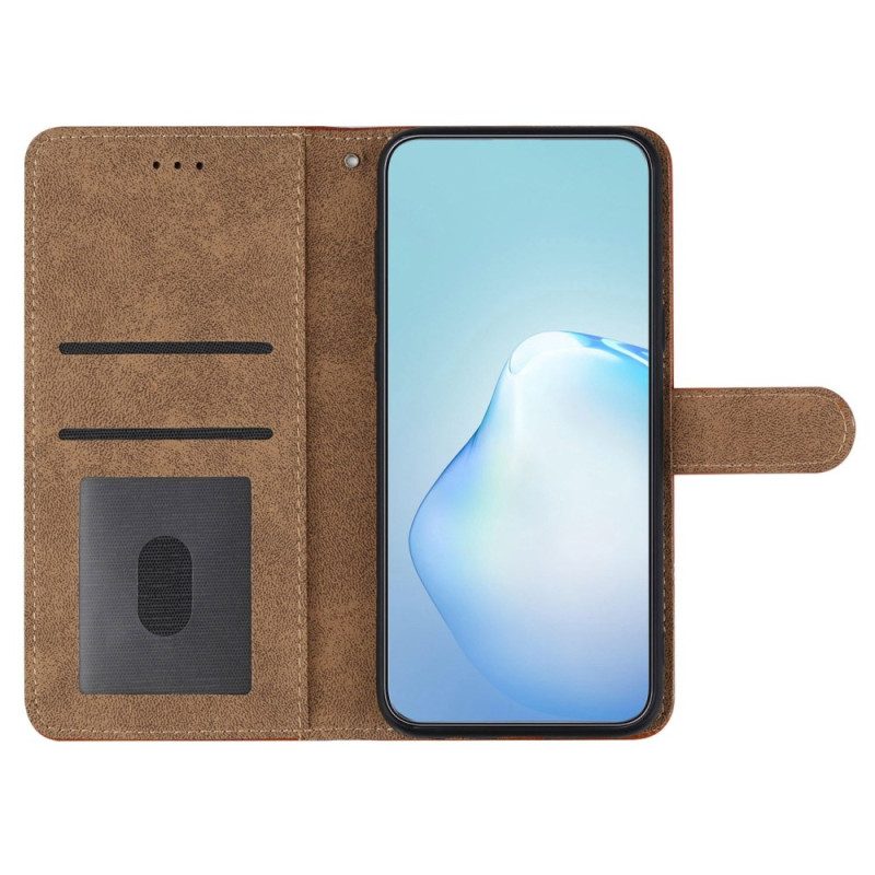 Custodia in pelle Samsung Galaxy A23 5G Strappy Stile Geometrico In Pelle