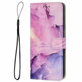 Custodia in pelle Samsung Galaxy A23 5G Striscia Di Marmo