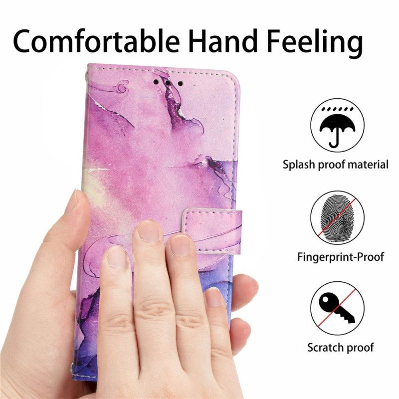 Custodia in pelle Samsung Galaxy A23 5G Striscia Di Marmo