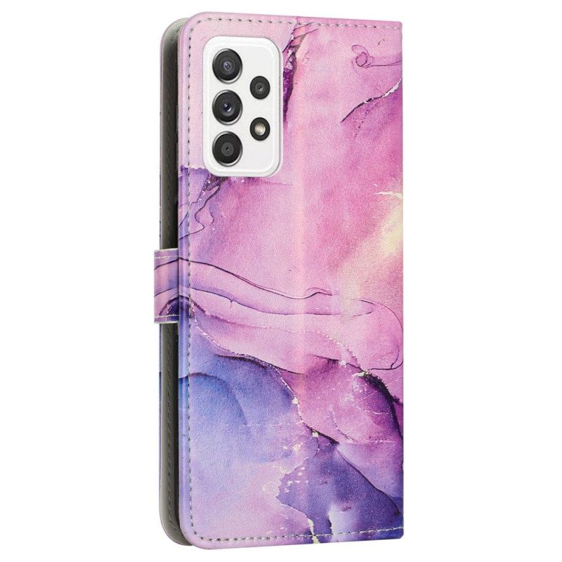 Custodia in pelle Samsung Galaxy A23 5G Striscia Di Marmo
