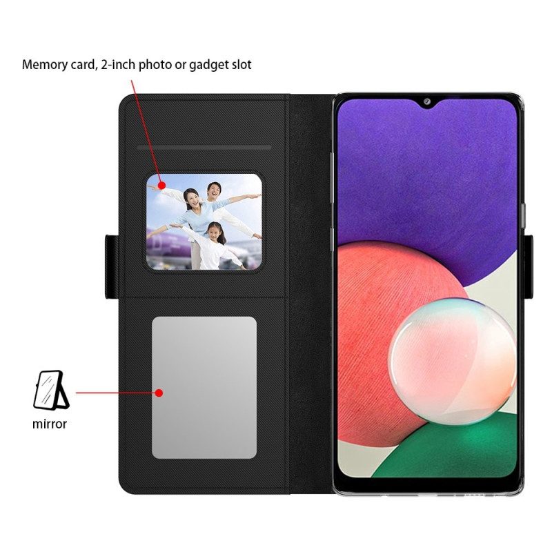 Folio Cover Samsung Galaxy A23 5G Specchio Removibile E Portacarte