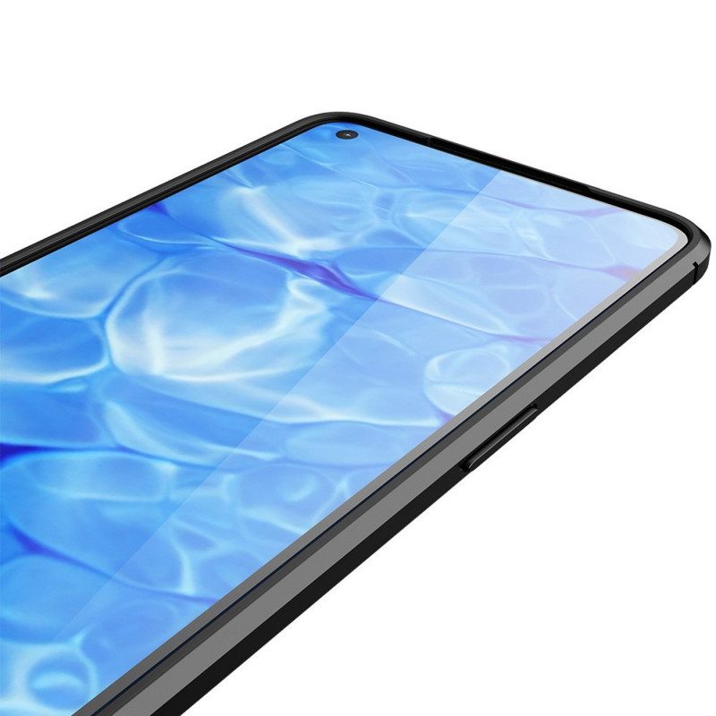 Cover Realme 9 Pro Plus Doppia Linea Litchi Effetto Pelle