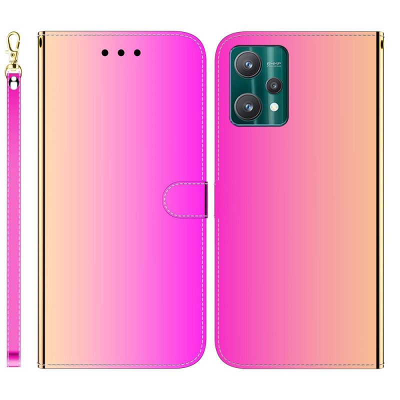 Folio Cover Realme 9 Pro Plus Copri Specchietto In Ecopelle