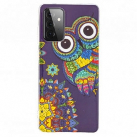 Cover Samsung Galaxy A72 4G / A72 5G Mandala Gufo Fluorescente