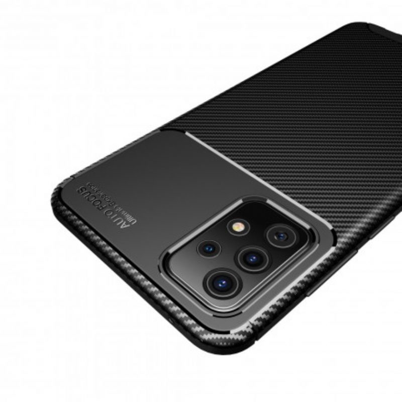 Cover Samsung Galaxy A72 4G / A72 5G Struttura Flessibile In Fibra Di Carbonio