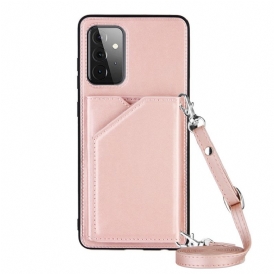 Cover Samsung Galaxy A72 4G / A72 5G Tracolla Portacarte