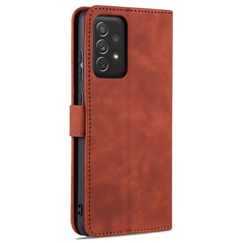 Custodia in pelle Samsung Galaxy A72 4G / A72 5G Azns Effetto Pelle
